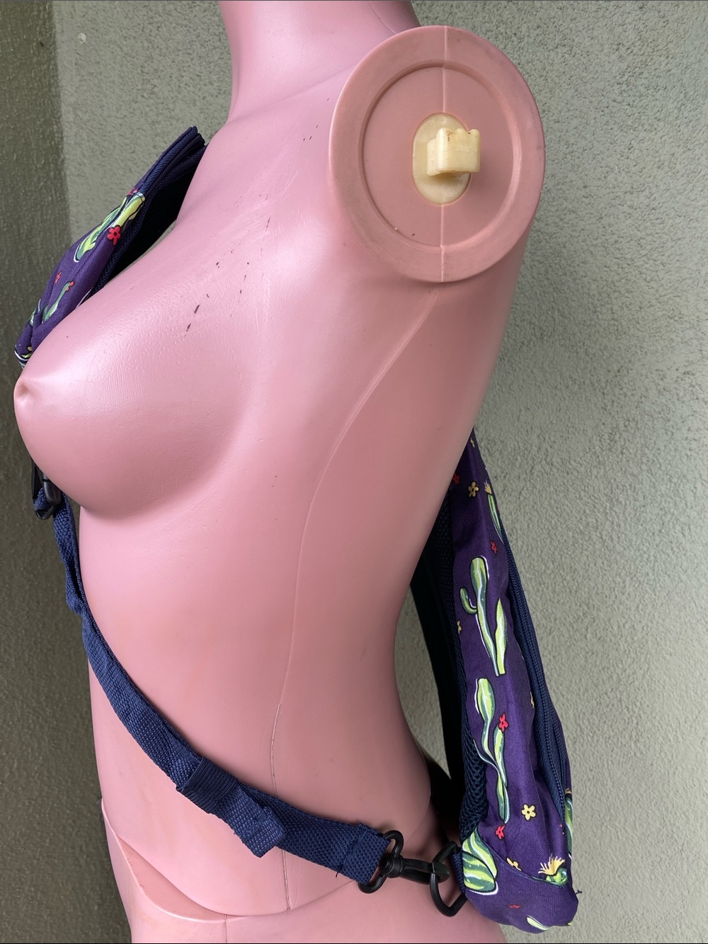 Purple Cactus Sling Bag with Navy Strap - Picture 9 of 10